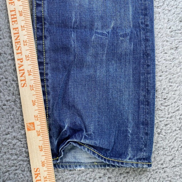 The Lab Of Denim USA Men’s Jeans Straight Waist 33” Medium Wash Butterfly Button - Picture 7 of 14